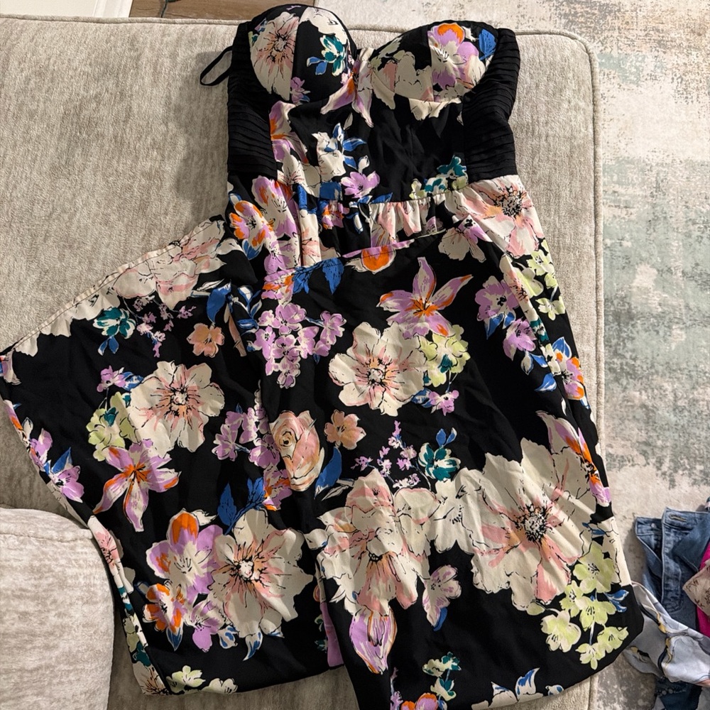 Band of Gypsies Black Floral Jumpsuit